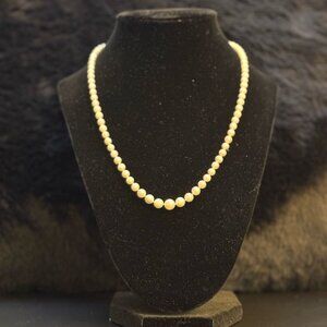 Vintage Estate sale Graduated Pearl Set - Necklace & Earrings